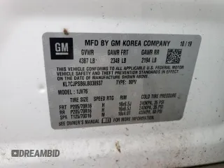 2020 Chevrolet Trax LT с VIN KL7CJPSB6LB038937, выставлен на аукционе Copart как лот 60291115 с пробегом 52 246 миль миль и Списание • Salvage title. История ставок и продаж доступна на DreamBid. Изображение 13.