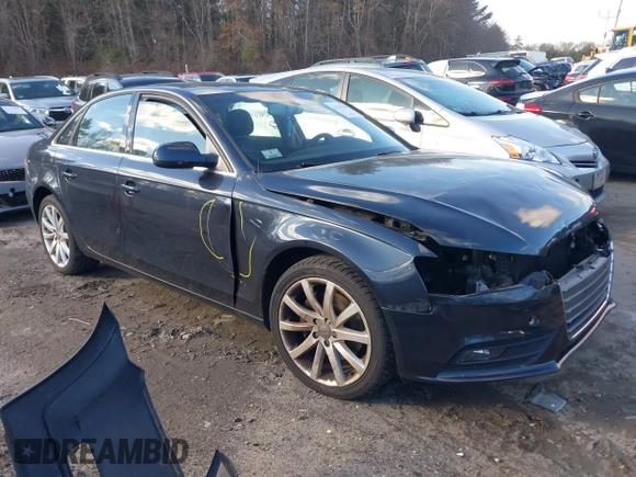 2013 Audi A4 Premium Plus with VIN WAUFFAFL7DN041344, listed as a IAAI auction lot 41194184 with 106,187 mi miles. Bid and sale history available at carsss.com. Image 1.