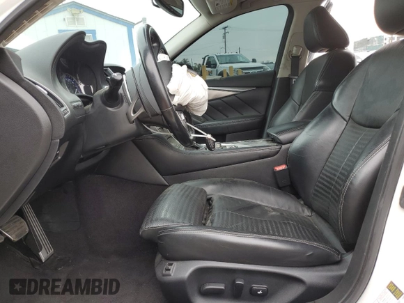 2015 Infiniti Q50 Sport with VIN JN1BV7AP4FM346670, listed as a Copart auction lot 54694985 with 76,347 mi miles and Salvage title. Bid and sale history available at DreamBid. Image 7.