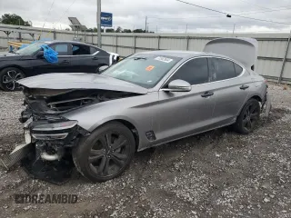 2022 Genesis G70 2.0T with VIN KMTG34TA2NU093249, listed as a Copart auction lot 73362604 with 55,844 mi miles and Salvage Title. Bid and sale history available at carsss.com. Image 1.