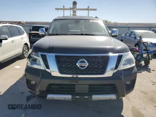 2017 Nissan Armada Platinum with VIN JN8AY2NE1H9706743, listed as a Copart auction lot 52411925 with 108,056 mi miles and Salvage Title. Bid and sale history available at carsss.com. Image 5.