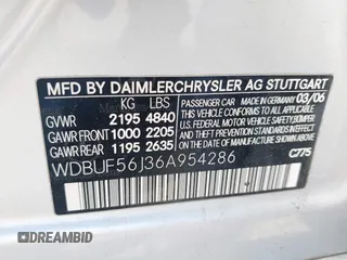 2006 Mercedes-Benz E 350 z VIN WDBUF56J36A954286, wystawiony jako IAAI lot #42116749 z przebiegiem 138 000 mil mil oraz . Historia ofert i sprzedaży dostępna na DreamBid. Obrazek 9.