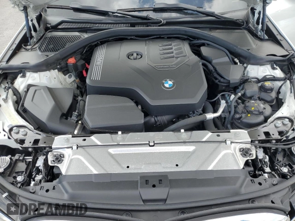2022 BMW 3 Series 330i with VIN 3MW5R1J08N8C23042, listed as a Copart auction lot 56992485 with 43,693 mi miles and Salvage title. Bid and sale history available at DreamBid. Image 11.