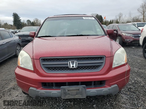 2005 Honda Pilot EX with VIN 2HKYF184X5H568118, listed as a Copart auction lot 50090105 with 206,952 mi miles and Salvage Title. Bid and sale history available at carsss.com. Image 5.