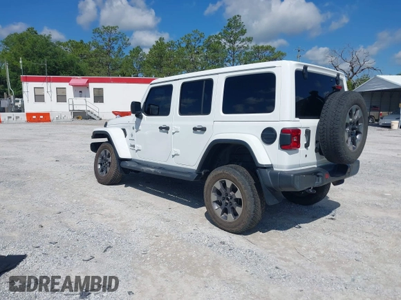 2019 Jeep Wrangler Unlimited Sahara with VIN 1C4HJXEG4KW514206, listed as a IAAI auction lot 42247094 with 45,712 mi miles and . Bid and sale history available at DreamBid. Image 3.
