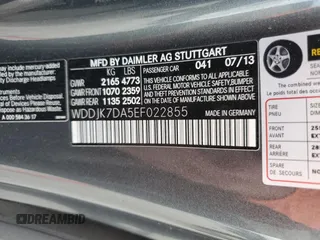 2014 Mercedes-Benz SL-Class SL 550 with VIN WDDJK7DA5EF022855, listed as a Copart auction lot 49136375 with 48,022 mi miles and Salvage Title. Bid and sale history available at carsss.com. Image 13.