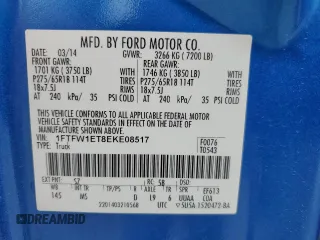 2014 Ford F-150 XL с VIN 1FTFW1ET8EKE08517, выставлен на аукционе Copart как лот 60460085 с пробегом 248 924 миль миль и Списание • Salvage title. История ставок и продаж доступна на DreamBid. Изображение 12.