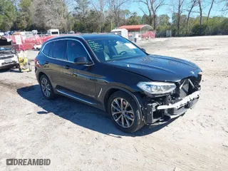 2018 BMW X3 xDrive30i with VIN 5UXTR9C53JLC79377, listed as a IAAI auction lot 41829190 with 76,220 mi miles. Bid and sale history available at carsss.com. Image 1.