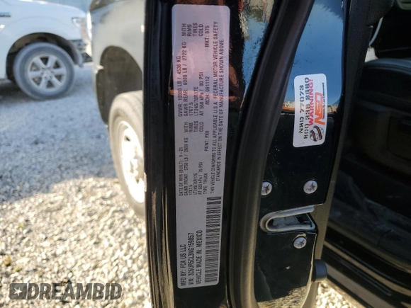2022 Ram 2500 Tradesman with VIN 3C6UR5CL3NG159857, listed as a Copart auction lot 45343715 with 38,894 mi miles and Non Repairable. Bid and sale history available at carsss.com. Image 9.