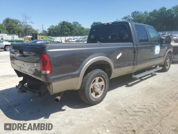 2005 Ford Super Duty F-250 XL with VIN 1FTSW20555EC82046, listed as a Copart auction lot 51578735 with 161,088 mi miles and Salvage Title. Bid and sale history available at carsss.com. Image 3.