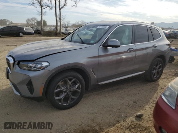 2024 BMW X3 xDrive30i with VIN 5UX53DP00R9W73386, listed as a Copart auction lot 42703305 with 6,861 mi miles and Salvage Title. Bid and sale history available at carsss.com. Image 1.