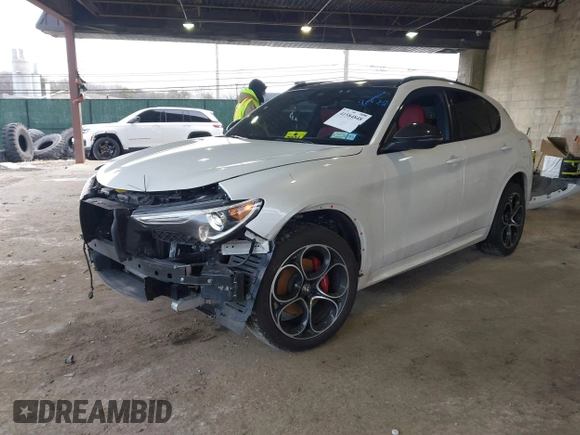 2021 Alfa Romeo Stelvio Ti z VIN ZASPAKBN3M7D13693, wystawiony jako IAAI lot #41584848 z przebiegiem 46 016 mil mil oraz . Historia ofert i sprzedaży dostępna na DreamBid. Obrazek 2.