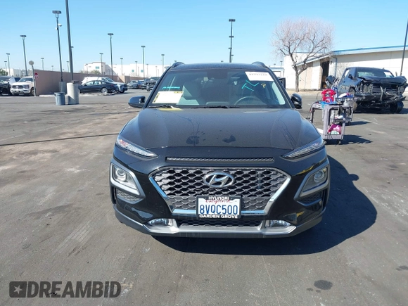 2021 Hyundai Kona Limited with VIN KM8K33A5XMU677871, listed as a IAAI auction lot 41593228 with 28,197 mi miles. Bid and sale history available at carsss.com. Image 13.