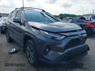 2025 Toyota RAV4 Hybrid XLE Premium with VIN 4T3B6RFV0SU176396, listed as a IAAI auction lot 42134734 with 5,888 mi miles and . Bid and sale history available at DreamBid. Image 1.