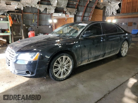 2013 Audi A8 4.0L с VIN WAUR2AFD0DN010633, выставлен на аукционе Copart как лот 47470525 с пробегом 127 801 миль миль и Списание • Salvage title. История ставок и продаж доступна на DreamBid. Изображение 1.