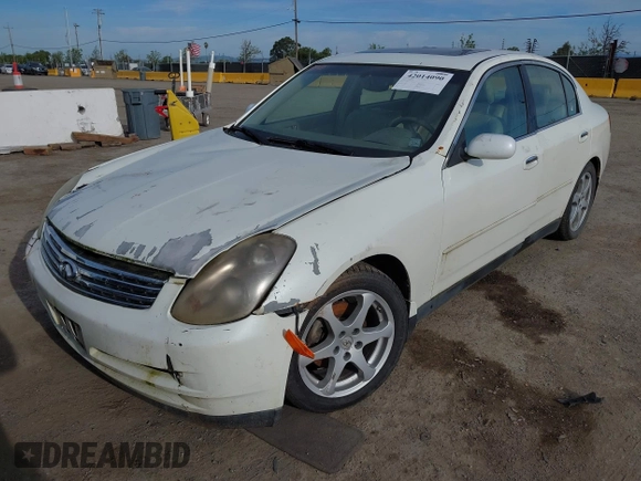 2004 Infiniti G35 w/Leather with VIN JNKCV51E84M616564, listed as a IAAI auction lot 42014090 with 263,105 mi miles and . Bid and sale history available at DreamBid. Image 2.
