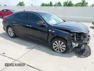 2018 Kia Optima EX with VIN 5XXGU4L39JG245072, listed as a IAAI auction lot 42115680 with 108,448 mi miles and . Bid and sale history available at DreamBid. Image 1.
