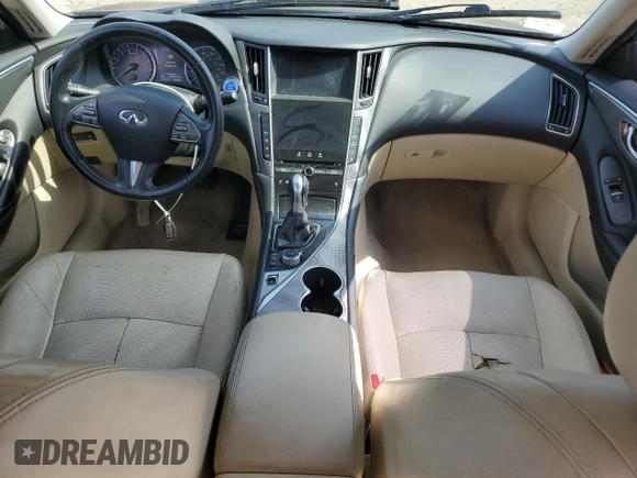 2015 Infiniti Q50 with VIN JN1BV7AP3FM342447, listed as a Copart auction lot 66315005 with 104,427 mi miles and Clean title. Bid and sale history available at DreamBid. Image 8.