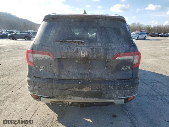 2021 Honda Pilot Elite with VIN 5FNYF6H07MB033643, listed as a Copart auction lot 45876505 with 86,709 mi miles and Salvage Title. Bid and sale history available at carsss.com. Image 6.