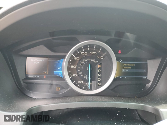 2015 Ford Explorer XLT with VIN 1FM5K7D84FGA99801, listed as a Copart auction lot 54757755 with 120,428 mi miles and Salvage Title. Bid and sale history available at DreamBid. Image 9.