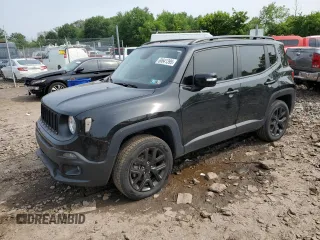 2018 Jeep Renegade Altitude with VIN ZACCJBBH4JPH29641, listed as a Copart auction lot 60641395 with 57,104 mi miles and Salvage title. Bid and sale history available at DreamBid. Image 1.
