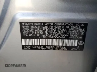 2021 Lexus IS with VIN JTHC81F24M5043624, listed as a Copart auction lot 89098095 with 23,371 mi miles and Salvage Title. Bid and sale history available at carsss.com. Image 12.