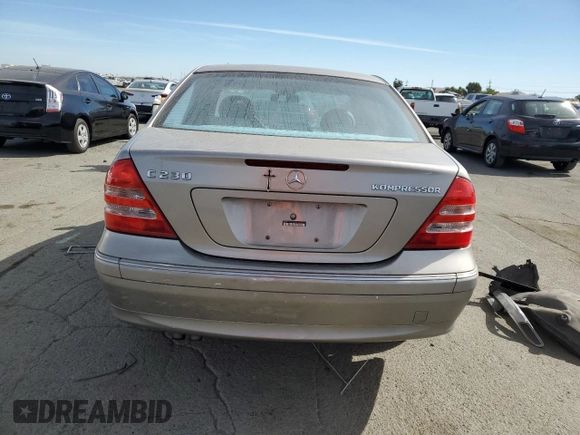 2003 Mercedes-Benz C 230 Kompressor with VIN WDBRF40J93F369431, listed as a Copart auction lot 75029414 with Not Provided miles and Salvage Title. Bid and sale history available at DreamBid. Image 6.