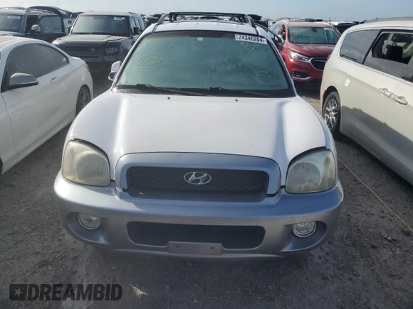 2004 Hyundai Santa Fe GLS with VIN KM8SC13D94U772608, listed as a Copart auction lot 74346204 with 104,646 mi miles and Non Repairable. Bid and sale history available at carsss.com. Image 5.