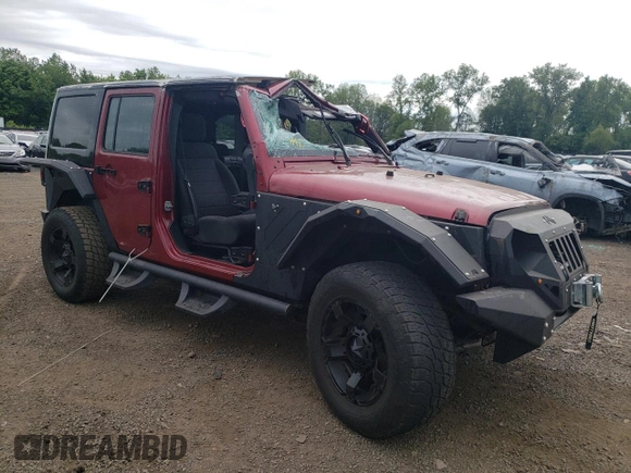 2012 Jeep Wrangler Unlimited Sport with VIN 1C4BJWDG6CL234419, listed as a Copart auction lot 62284825 with 66,649 mi miles and Salvage title. Bid and sale history available at DreamBid. Image 4.