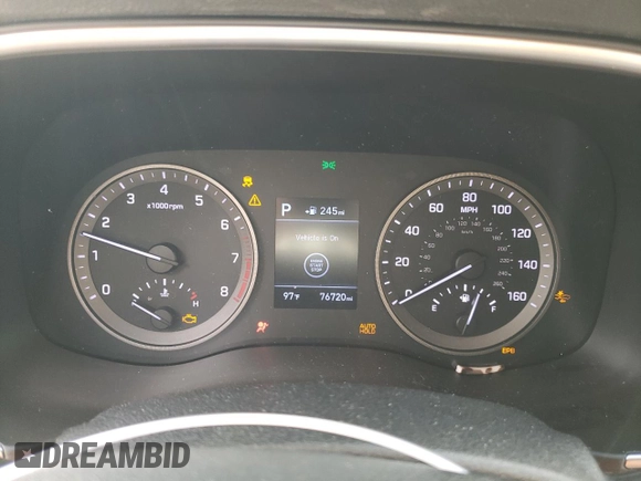 2019 Hyundai Tucson Sport with VIN KM8J33AL2KU972227, listed as a Copart auction lot 44172755 with 76,720 mi miles and Salvage Title. Bid and sale history available at carsss.com. Image 9.