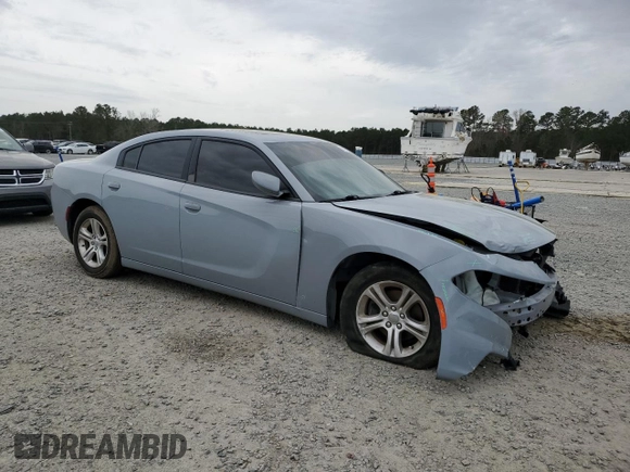 2021 Dodge Charger SXT with VIN 2C3CDXBG7MH522506, listed as a Copart auction lot 50197255 with 97,090 mi miles and Salvage Title. Bid and sale history available at DreamBid. Image 4.