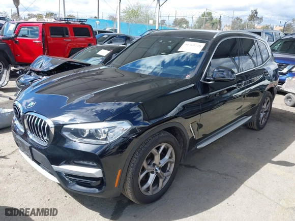 2021 BMW X3 sDrive30i with VIN 5UXTY3C07M9G14775, listed as a IAAI auction lot 41765728 with 54,612 mi miles. Bid and sale history available at carsss.com. Image 20.