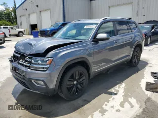 2019 Volkswagen Atlas SEL with VIN 1V2MR2CAXKC569168, listed as a Copart auction lot 55638455 with 86,582 mi miles and Salvage title. Bid and sale history available at DreamBid. Image 1.