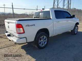 2019 Ram 1500 Big Horn/Lone Star with VIN 1C6SRFFT5KN766371, listed as a IAAI auction lot 41764151 with 93,327 mi miles. Bid and sale history available at carsss.com. Image 4.