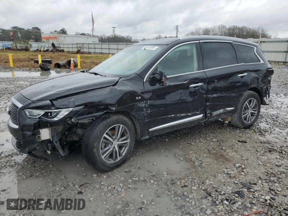 2018 Infiniti QX60 with VIN 5N1DL0MN2JC510411, listed as a Copart auction lot 48258305 with 97,921 mi miles and Salvage Title. Bid and sale history available at carsss.com. Image 1.