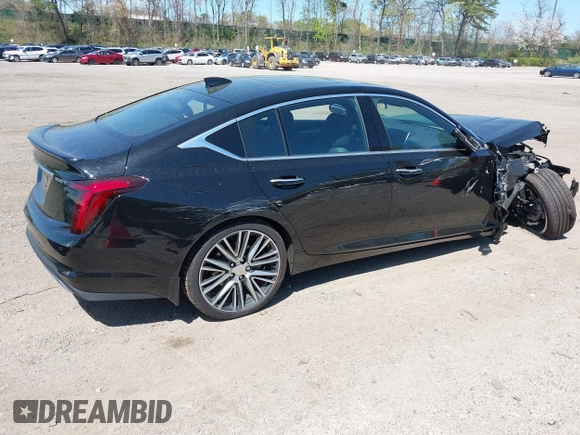 2024 Cadillac CT5 Premium Luxury with VIN 1G6DT5RK2R0131439, listed as a IAAI auction lot 42129787 with 1,801 mi miles and . Bid and sale history available at DreamBid. Image 4.