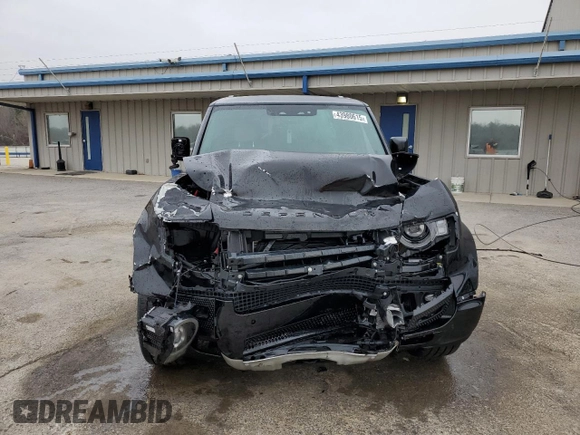 2025 Land Rover Defender with VIN SALEWFFE9S2369515, listed as a Copart auction lot 43980615 with 6,363 mi miles and Salvage title. Bid and sale history available at DreamBid. Image 5.