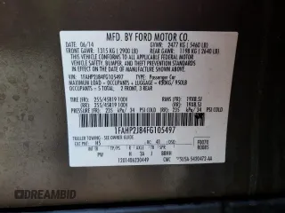 2015 Ford Taurus Limited with VIN 1FAHP2J84FG105497, listed as a Copart auction lot 85284804 with Not Provided miles and Salvage Title. Bid and sale history available at carsss.com. Image 12.