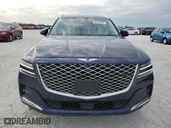 2022 Genesis GV80 with VIN KMUHCESCXNU080466, listed as a Copart auction lot 88743205 with 55,521 mi miles and Non repairable. Bid and sale history available at DreamBid. Image 5.
