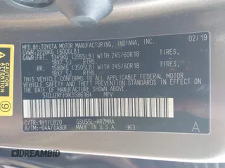 2019 Toyota Highlander SE z VIN 5TDJZRFHXKS586184, wystawiony jako IAAI lot #42414798 z przebiegiem 165 814 mil mil oraz . Historia ofert i sprzedaży dostępna na DreamBid. Obrazek 9.