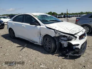2021 Kia Forte GT-Line with VIN 3KPF34AD1ME330415, listed as a Copart auction lot 57488545 with 46,074 mi miles and Salvage title. Bid and sale history available at DreamBid. Image 4.