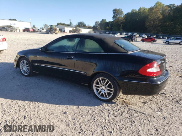 2009 Mercedes-Benz CLK 350 with VIN WDBTK56F69T107693, listed as a Copart auction lot 75328314 with 120,273 mi miles and Salvage Title. Bid and sale history available at DreamBid. Image 2.
