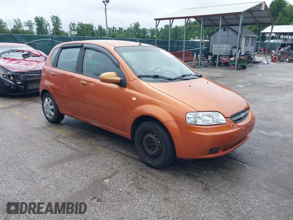 2006 Chevrolet Aveo LS with VIN KL1TD66646B518732, listed as a IAAI auction lot 42331787 with 145,491 mi miles and . Bid and sale history available at DreamBid. Image 1.