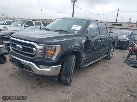 2021 Ford F-150 XL with VIN 1FTFW1E82MFC04444, listed as a IAAI auction lot 41510617 with 47,070 mi miles. Bid and sale history available at carsss.com. Image 2.