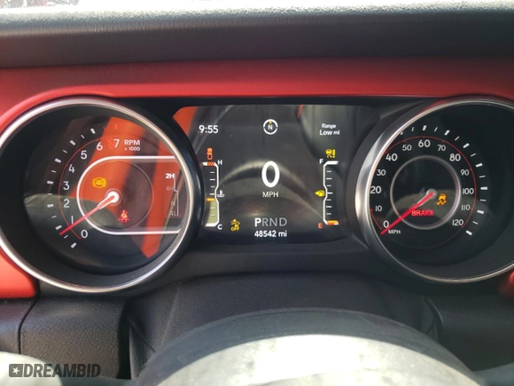 2020 Jeep Gladiator Rubicon with VIN 1C6JJTBG3LL138767, listed as a Copart auction lot 58490974 with 48,542 mi miles and Salvage Title. Bid and sale history available at carsss.com. Image 9.