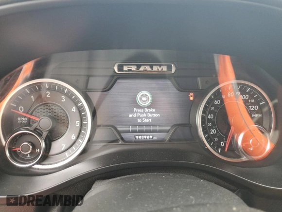 2019 Ram 1500 Big Horn with VIN 1C6SRFFT5KN698816, listed as a Copart auction lot 55287665 with 143,969 mi miles and Salvage title. Bid and sale history available at DreamBid. Image 9.