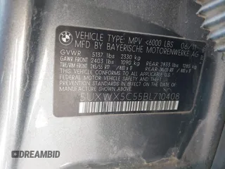 2011 BMW X3 28i with VIN 5UXWX5C55BL710408, listed as a IAAI auction lot 42087592 with 168,569 mi miles and . Bid and sale history available at DreamBid. Image 9.