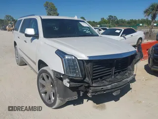2018 Cadillac Escalade ESV Premium Luxury z VIN 1GYS3JKJ9JR167878, wystawiony jako IAAI lot #41739565 z przebiegiem 158 230 mil mil oraz . Historia ofert i sprzedaży dostępna na DreamBid. Obrazek 1.