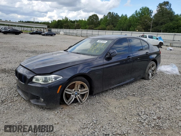 2015 BMW 5 Series 550i xDrive с VIN WBAKP9C54FD980038, выставлен на аукционе Copart как лот 56051025 с пробегом 83 889 миль миль и Списание • Salvage title. История ставок и продаж доступна на DreamBid. Изображение 1.