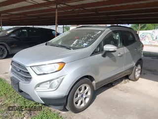 2020 Ford EcoSport SE with VIN MAJ3S2GE6LC355686, listed as a IAAI auction lot 41939643 with 50,746 mi miles and . Bid and sale history available at DreamBid. Image 2.